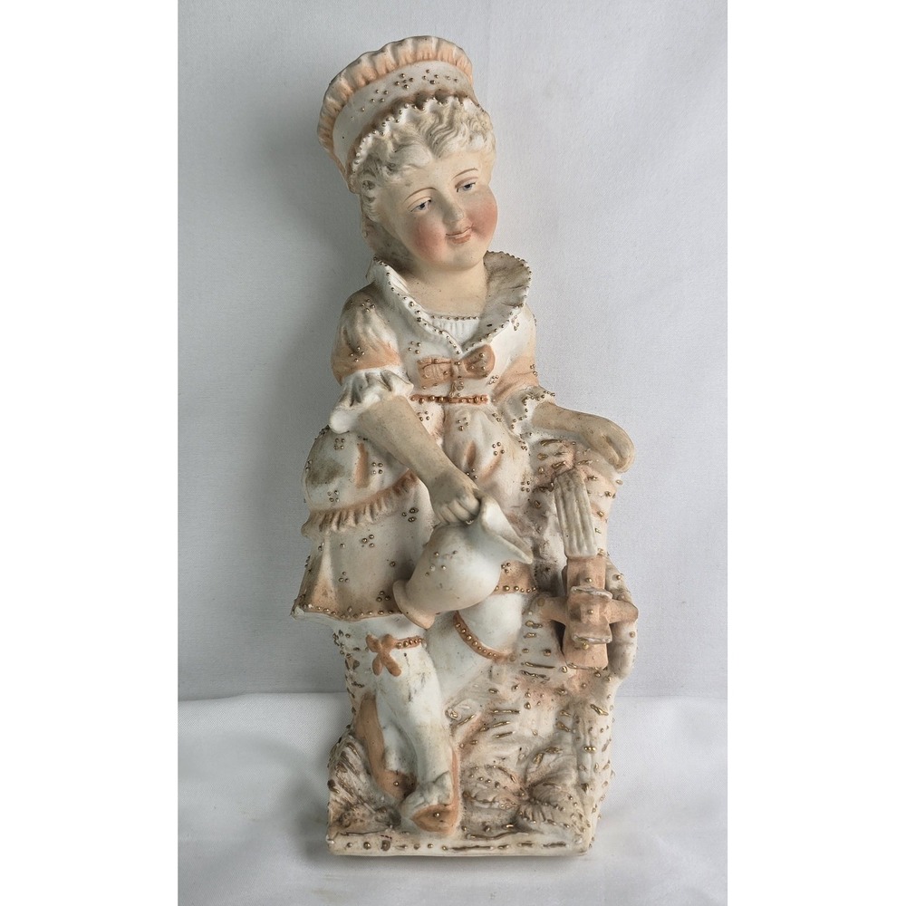 Water Pitcher Lady Bisque Wall Hanging